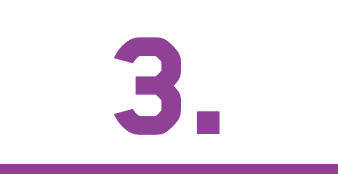 Number 3 with line